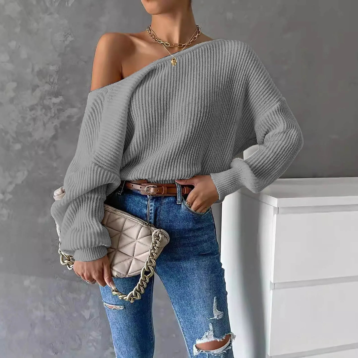 Women's New Backless Sweater Long Sleeved Women's Pullover Sweaters Dressy Classic Clothes for Women Graphic Sweaters for Men