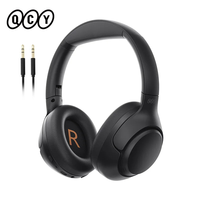 QCY H3 ANC Wireless Headphones Bluetooth 5.4 Hi Res Audio Over Ear Headset 43dB Hybrid Active Noise Cancellation 60 Hour Battery Life