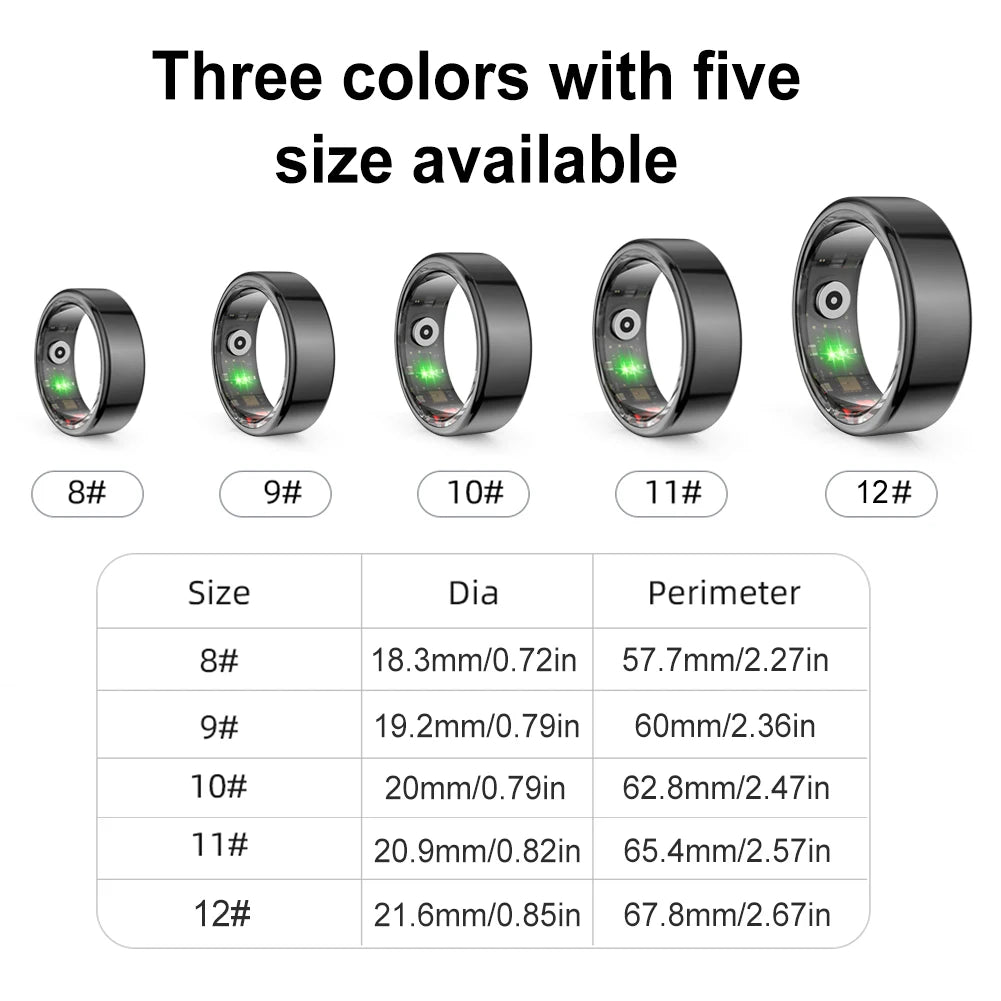 R02 Smart Ring Fitness Tracker IP68 Waterproof Health Monitor