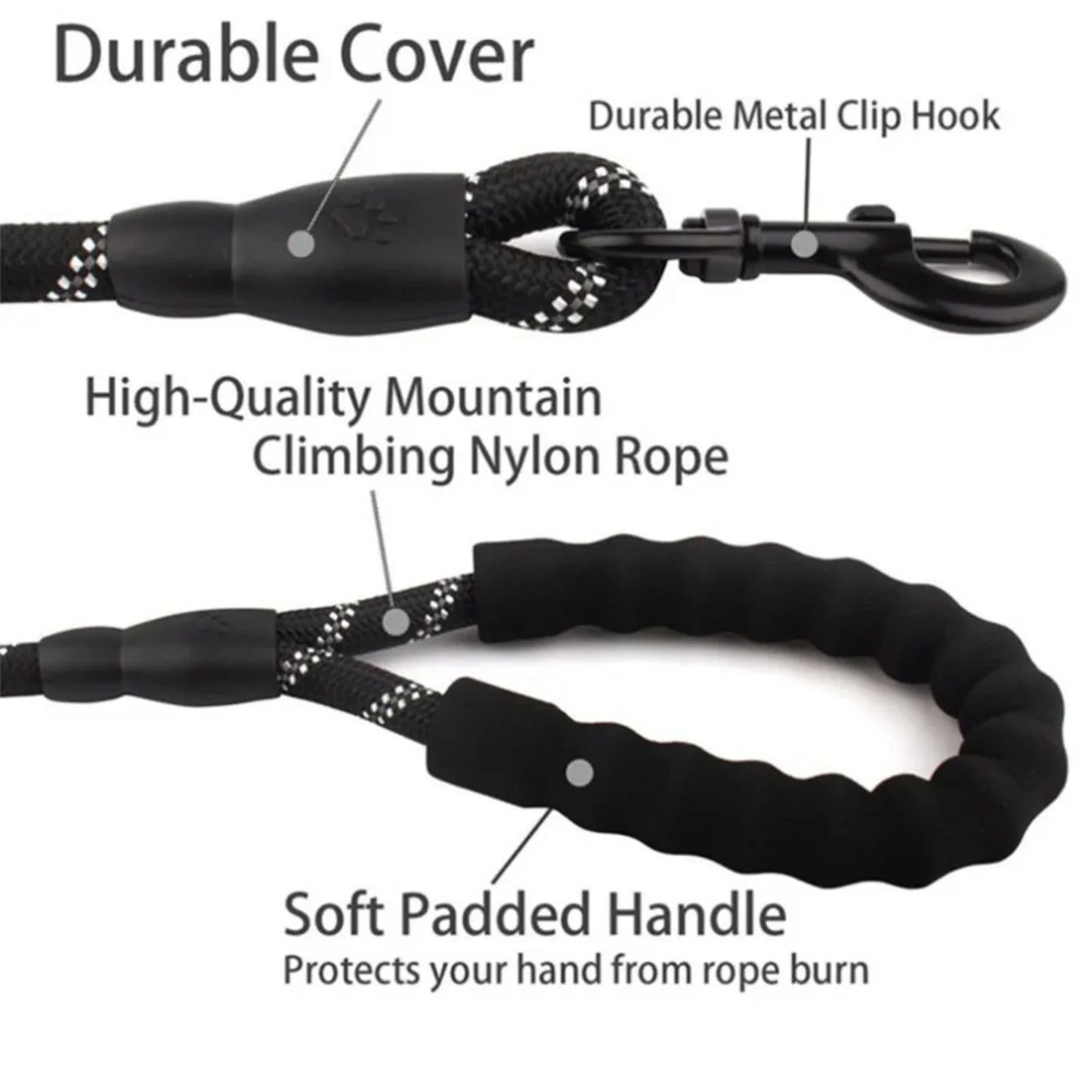 1.5m Pet Leash with Reflective & Comfortable Padded Handle Small, Medium and Large Dogs Accessories for dogs Dog treats Pets