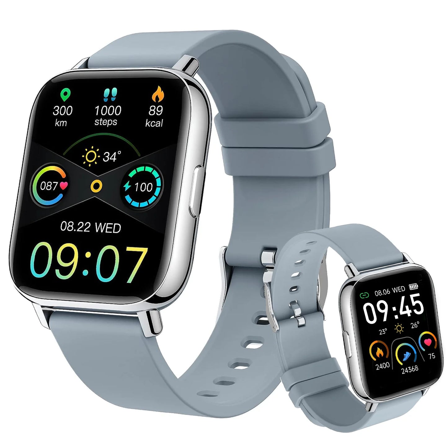 Nerunsa Smart Watch Fitness Tracker 1.69 Inch Touch Screen Heart Rate Monitor Pedometer Sleep Monitor