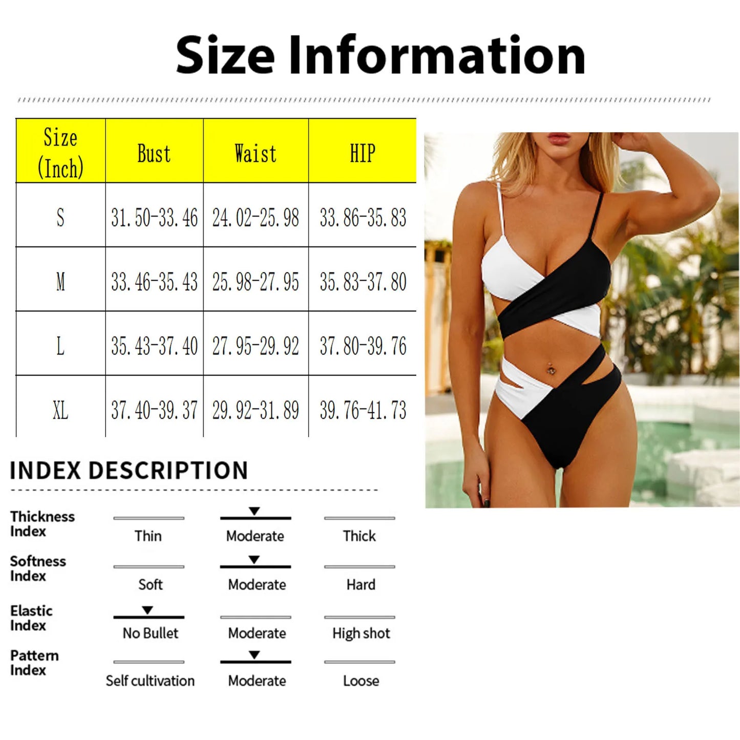 Creative Color Matching Bikini Two-Piece Set Black And White Yin And Yang Color Feminine High Waist Bikini Swimsuit купальник