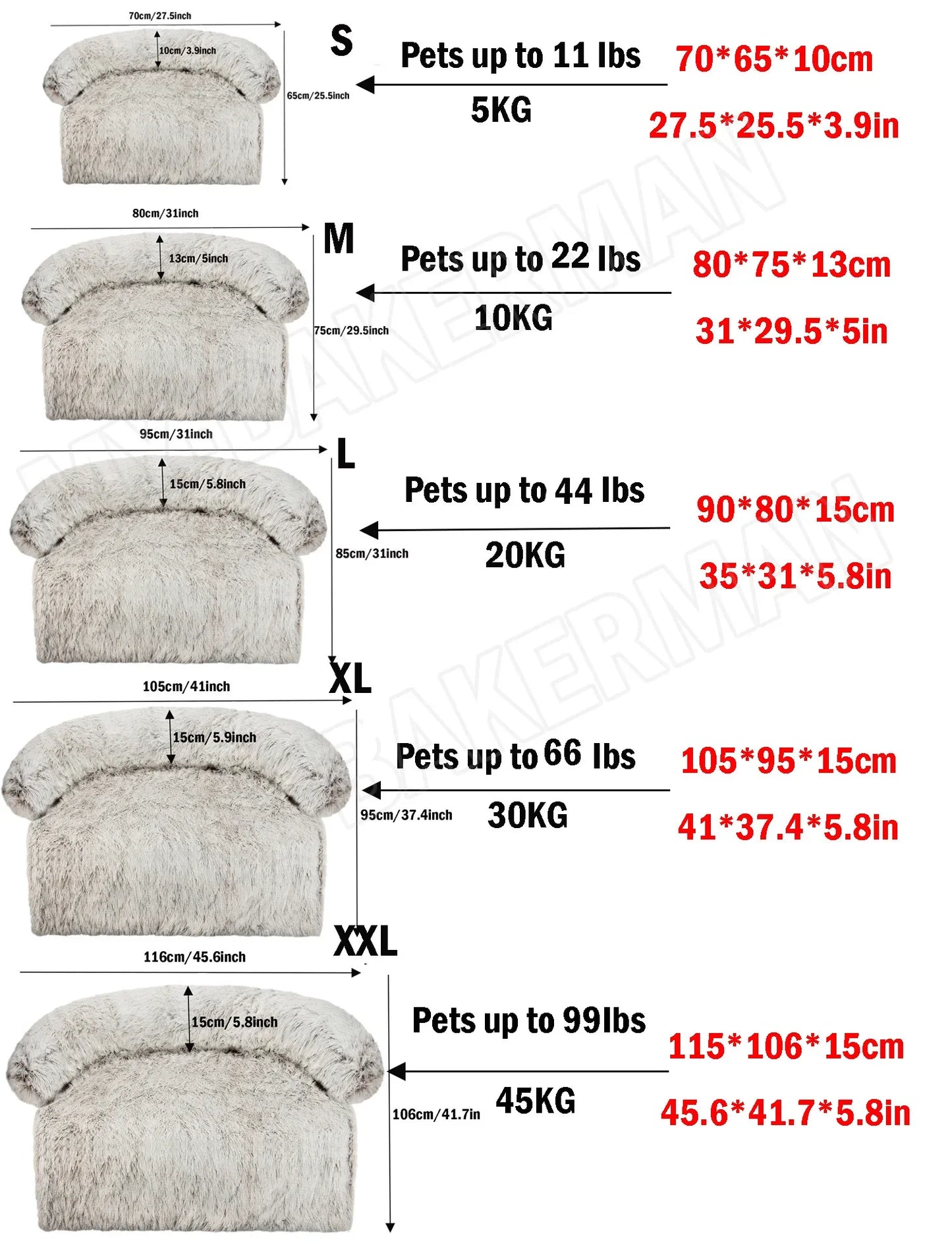 Large Dog Bed Sofa Fluffy Dogs Pet House Sofa Mat Long Plush Warm Kennel Pet Cat Puppy Cushion Washable Blanket Sofa Cover Puppy