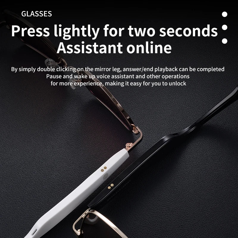 Smart Bluetooth Glasses with Audio Touch Control and Calling