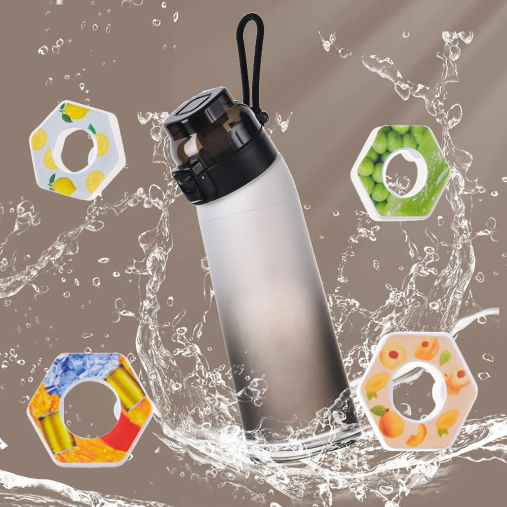 650ml Leak-Proof Fragrant Water Bottle with 7 Flavor Pods for Travel, Hiking, and Climbing