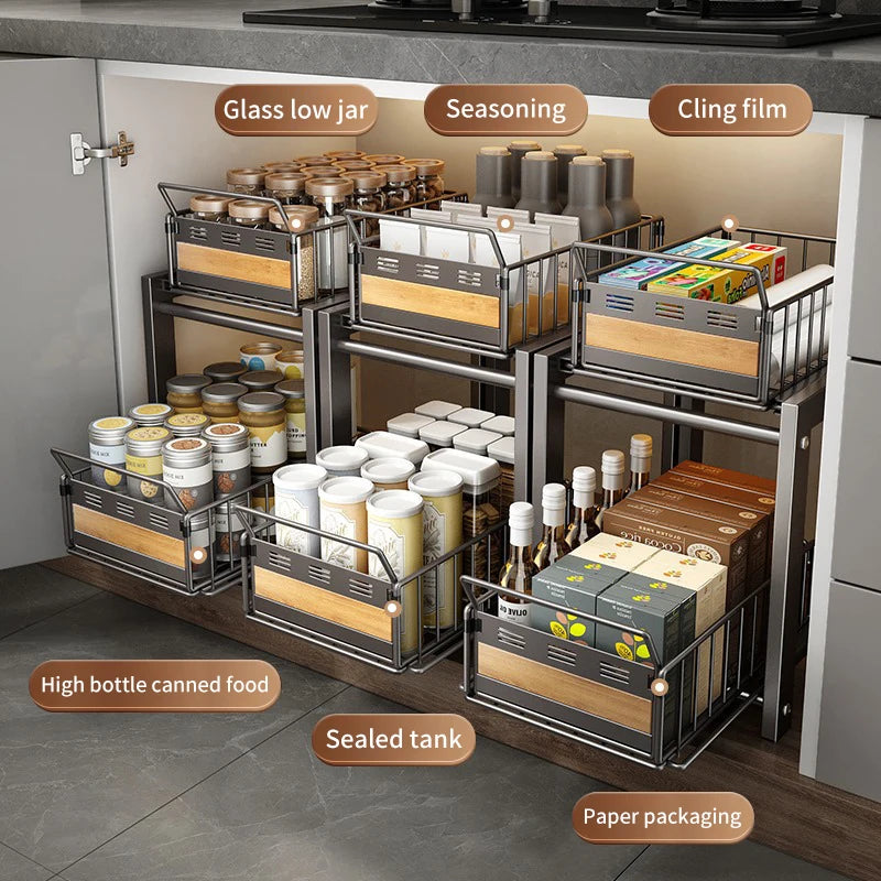 Multi-Functional Kitchen Sink Storage Rack for Organized Essentials