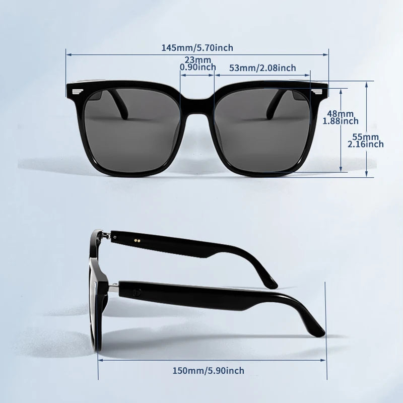 Smart Bluetooth Audio Glasses for Music and Calls