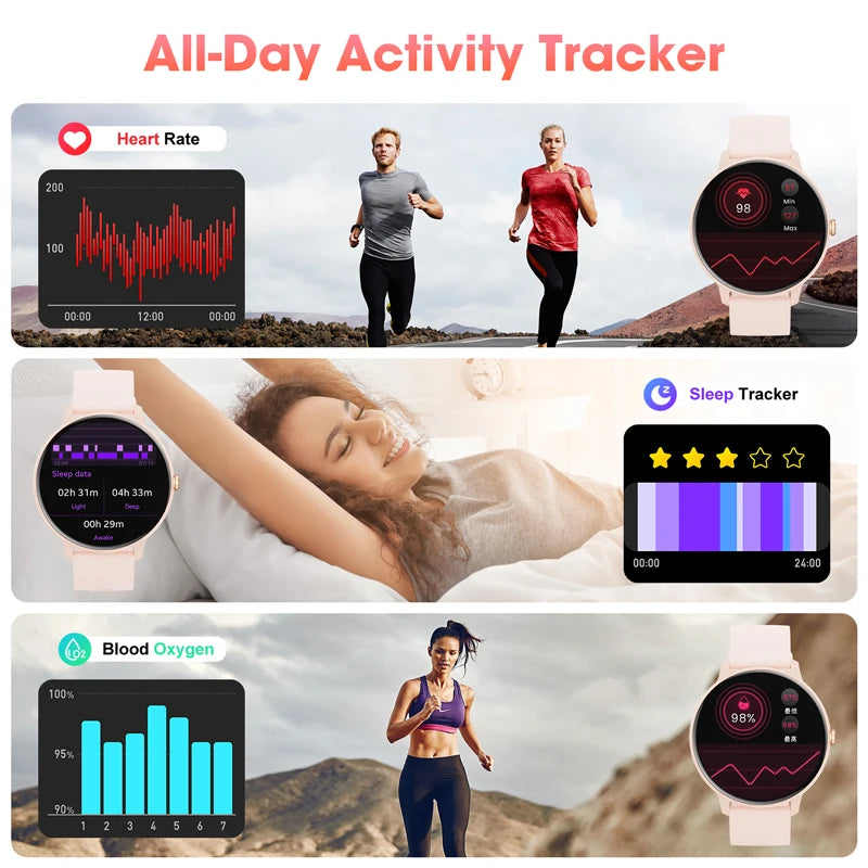 Women's Smartwatch Bluetooth Call 1.39 Inch Touch Screen Fitness Tracker