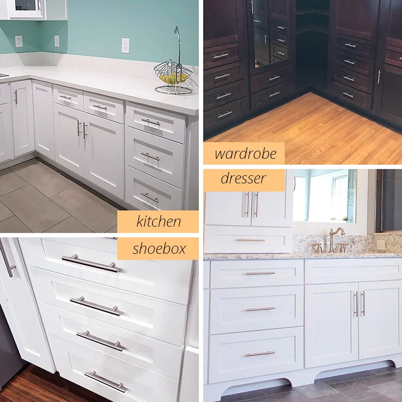 Brushed Gold Stainless Steel T Bar Cabinet Handles and Knobs