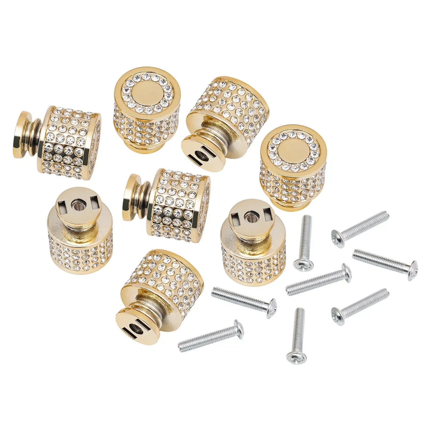Crystal Brass Door Knobs for Elegant Furniture and Cabinets