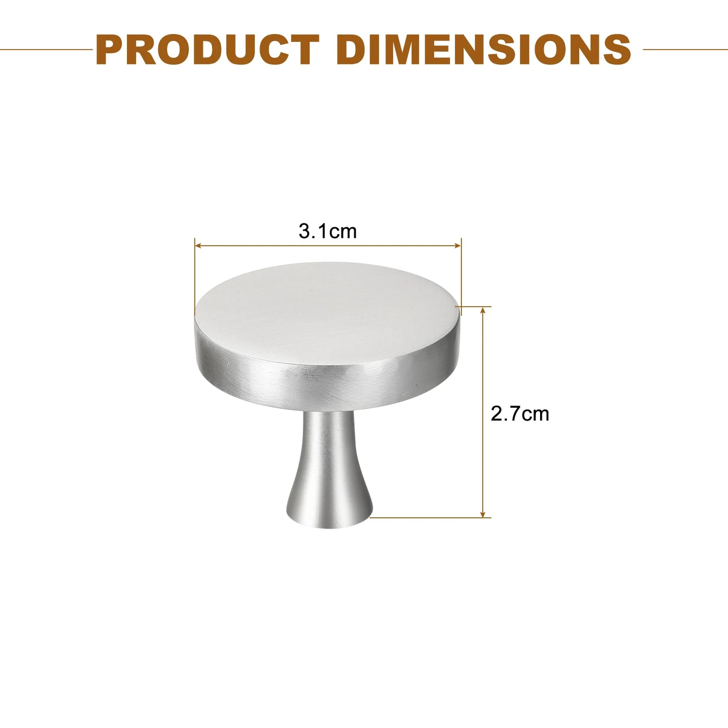 Round Cabinet Knobs for Kitchen and Cupboard Drawer Pulls