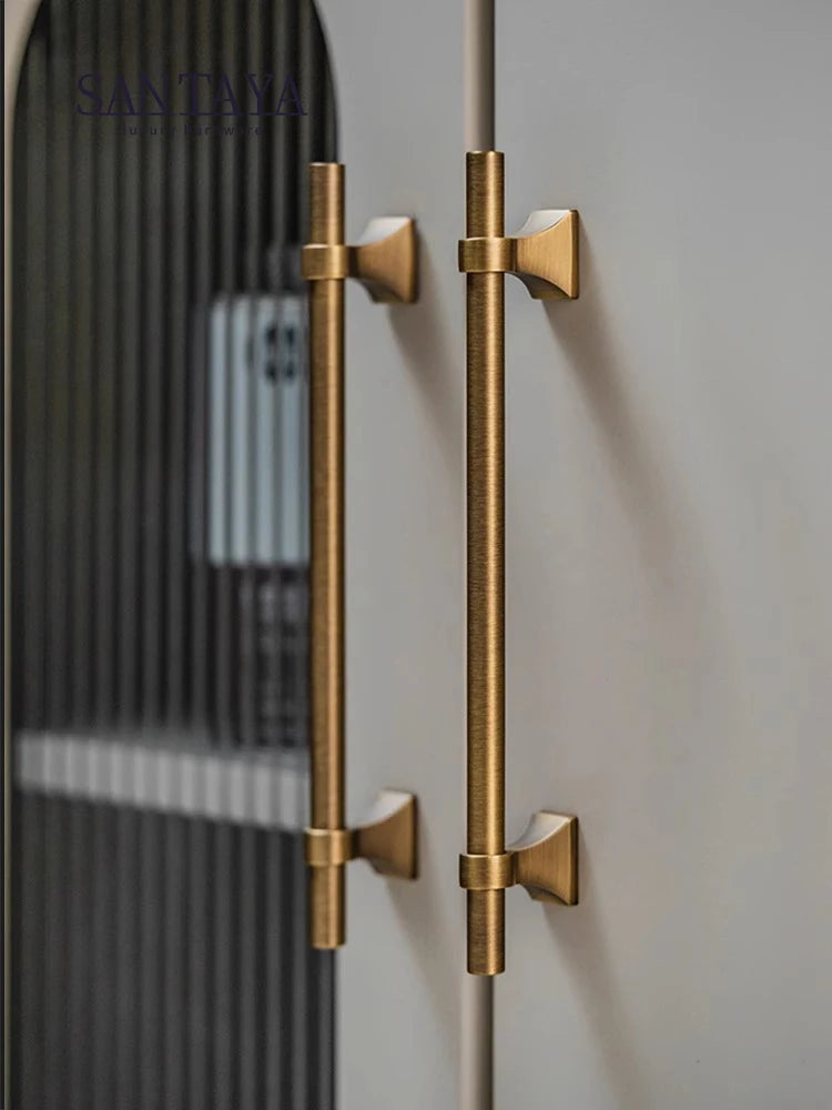 Antique Brass Cabinet Knobs Retro Furniture Handles for Home