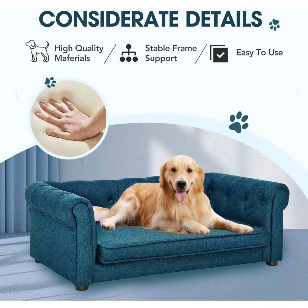 Dog Couches for Large Dogs Up to 60 lbs Memory Foam Sofa