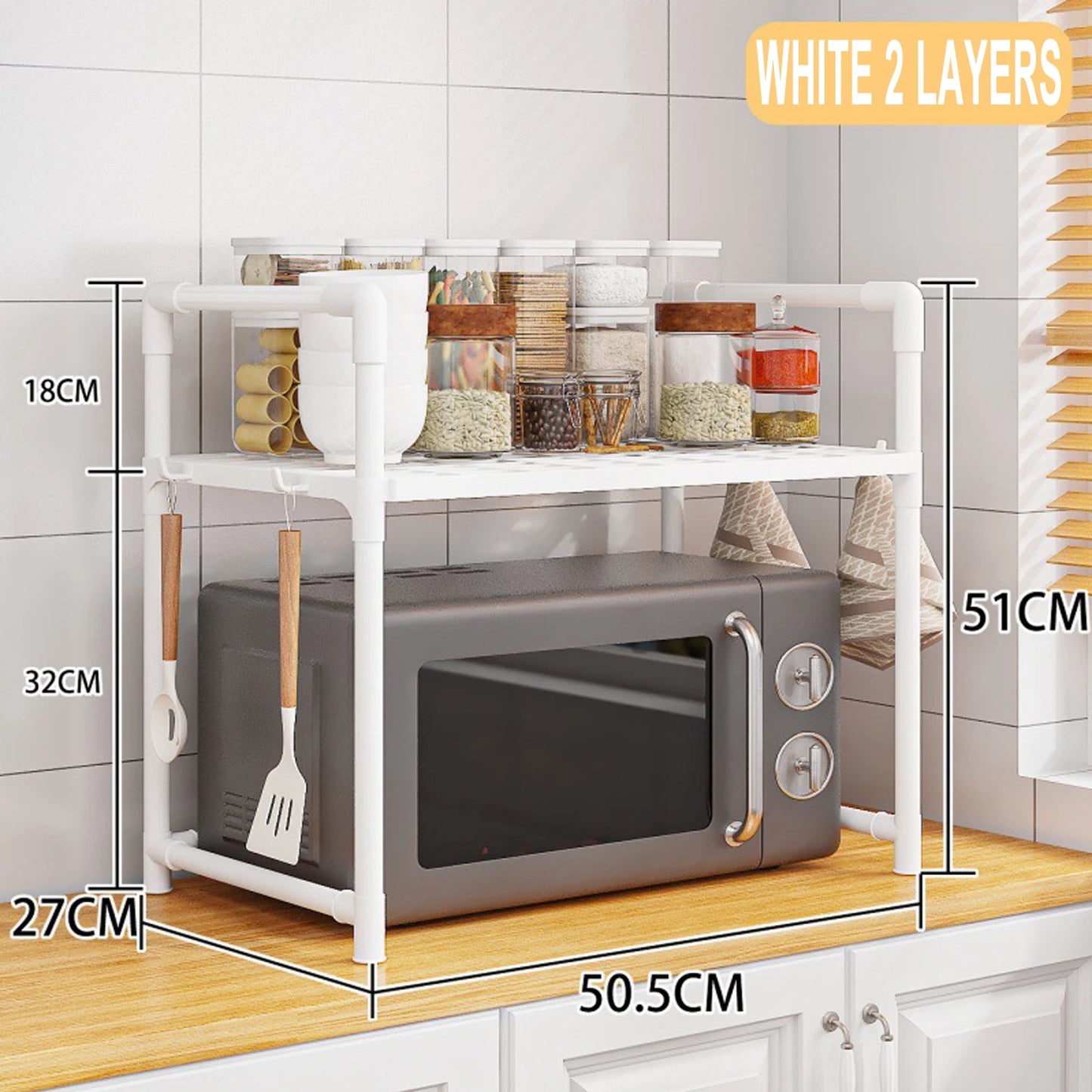 Multi Layer Kitchen Storage Rack for Seasonings and Condiments