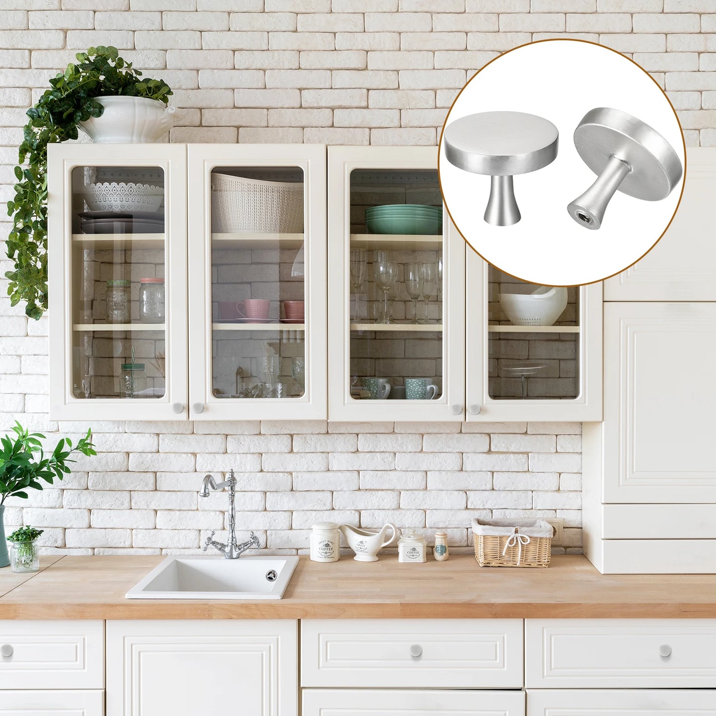Round Cabinet Knobs for Kitchen and Cupboard Drawer Pulls