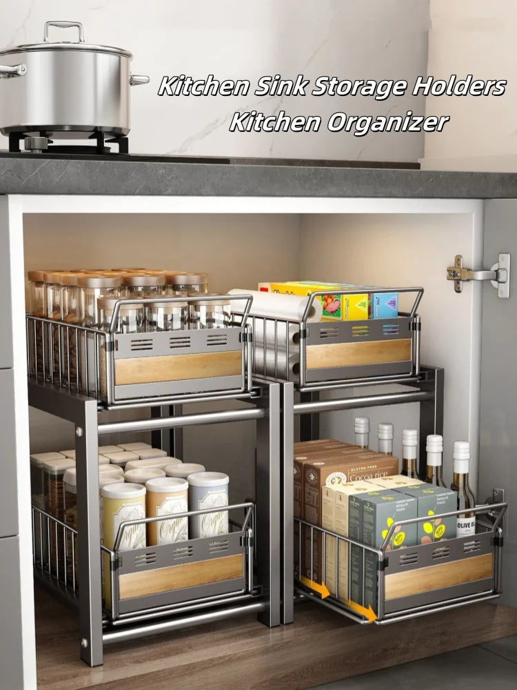 Multi-Functional Kitchen Sink Storage Rack for Organized Essentials