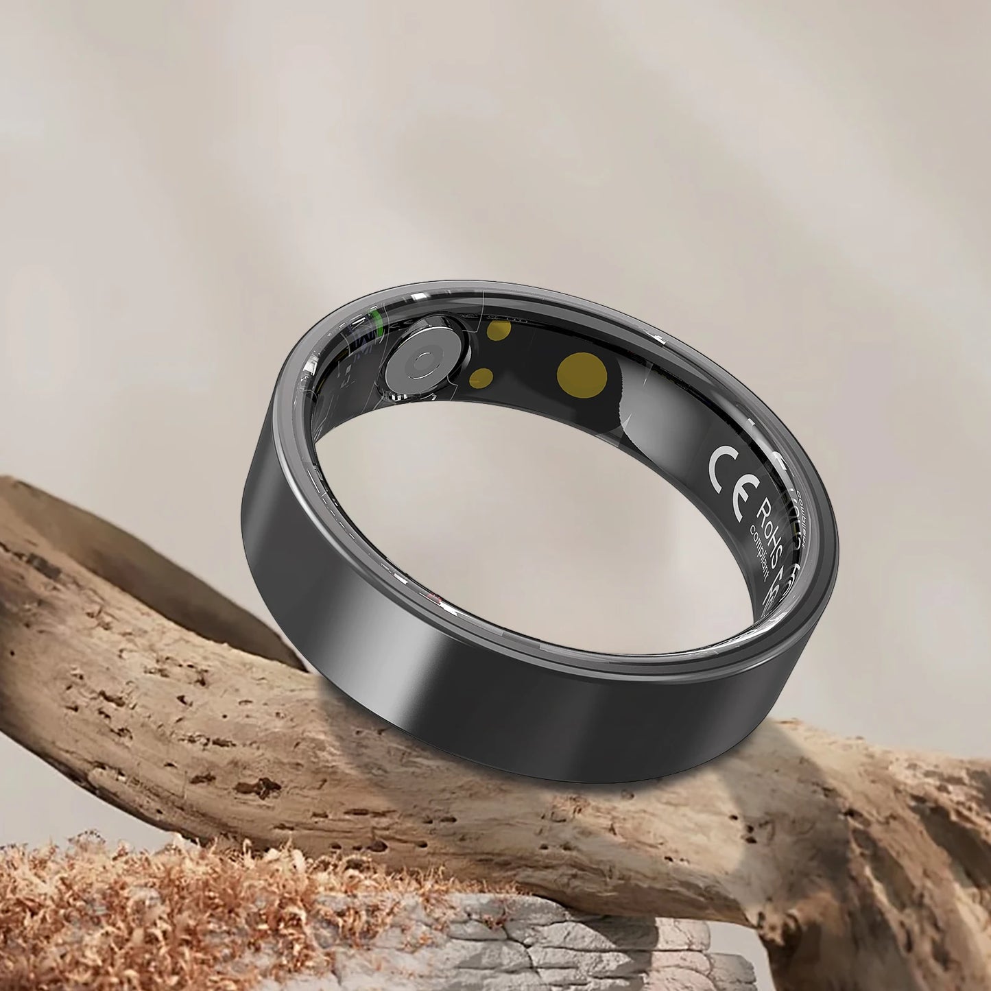 Smart Ring Touch Screen Stainless Steel Multi-Sport Mode Sleep Tracking Calories Long Battery Life