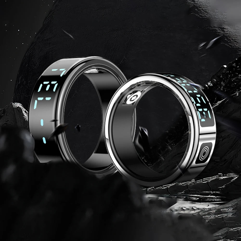 New RS08 Smart Ring Heart Rate Monitor Blood Oxygen Sleep Monitor 5ATM Waterproof Multi-sport Modes BT5.1 for Android IOS