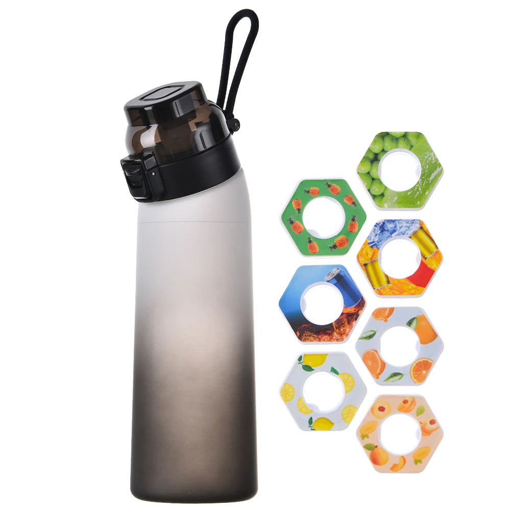 650ml Leak-Proof Fragrant Water Bottle with 7 Flavor Pods for Travel, Hiking, and Climbing