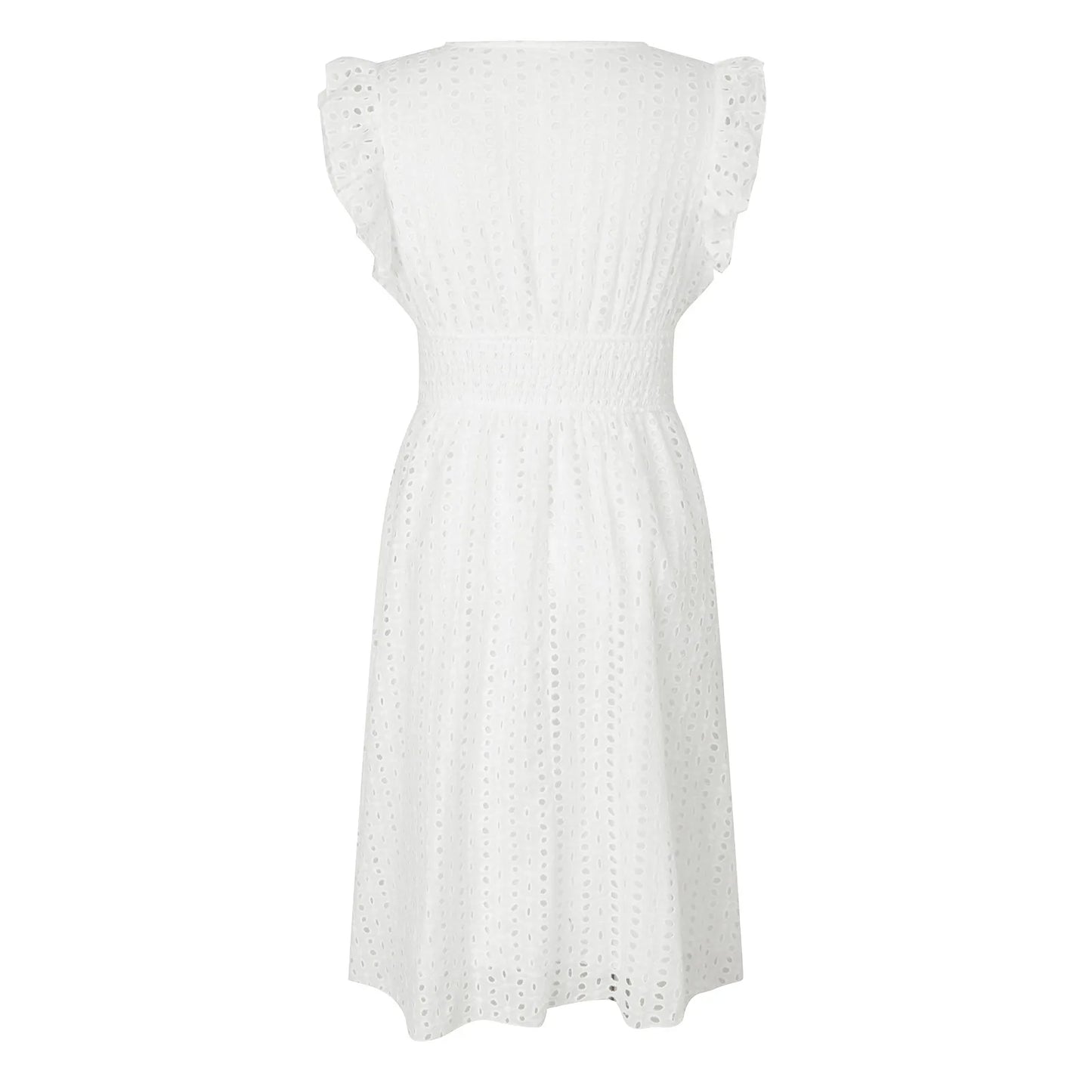 Women's Elegant V-Neck Beach Dress for Casual Summer Outings