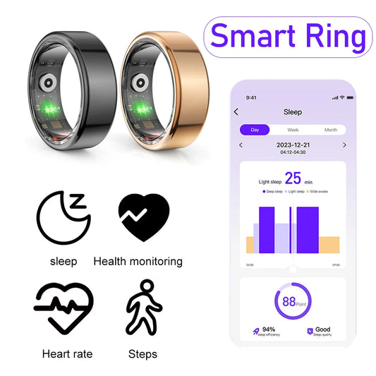 R02 Smart Ring Fitness Tracker IP68 Waterproof Health Monitor