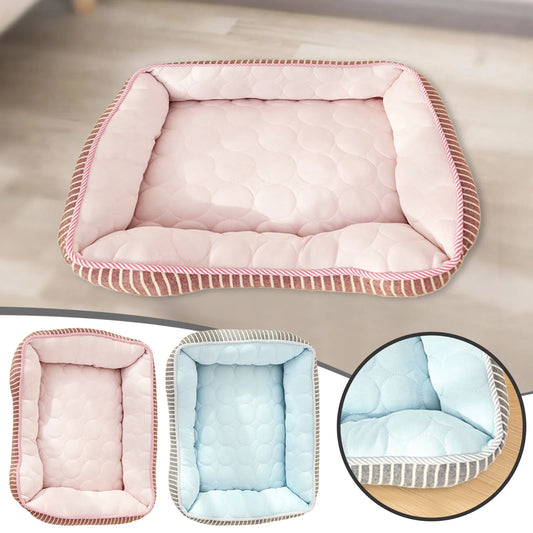 Small Pet Bulk Summer Mat For Dogs Cats Pet Self Mat Soft Rectangle Washable Bed Wooden Pet For Outside To Build