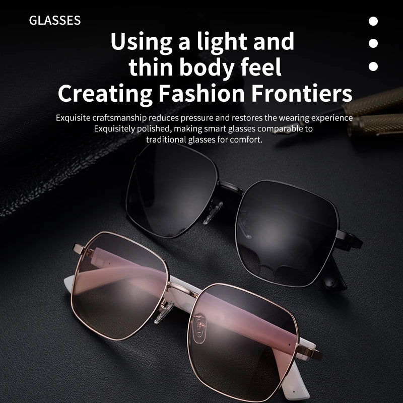 Smart Bluetooth Glasses with Audio Touch Control and Calling
