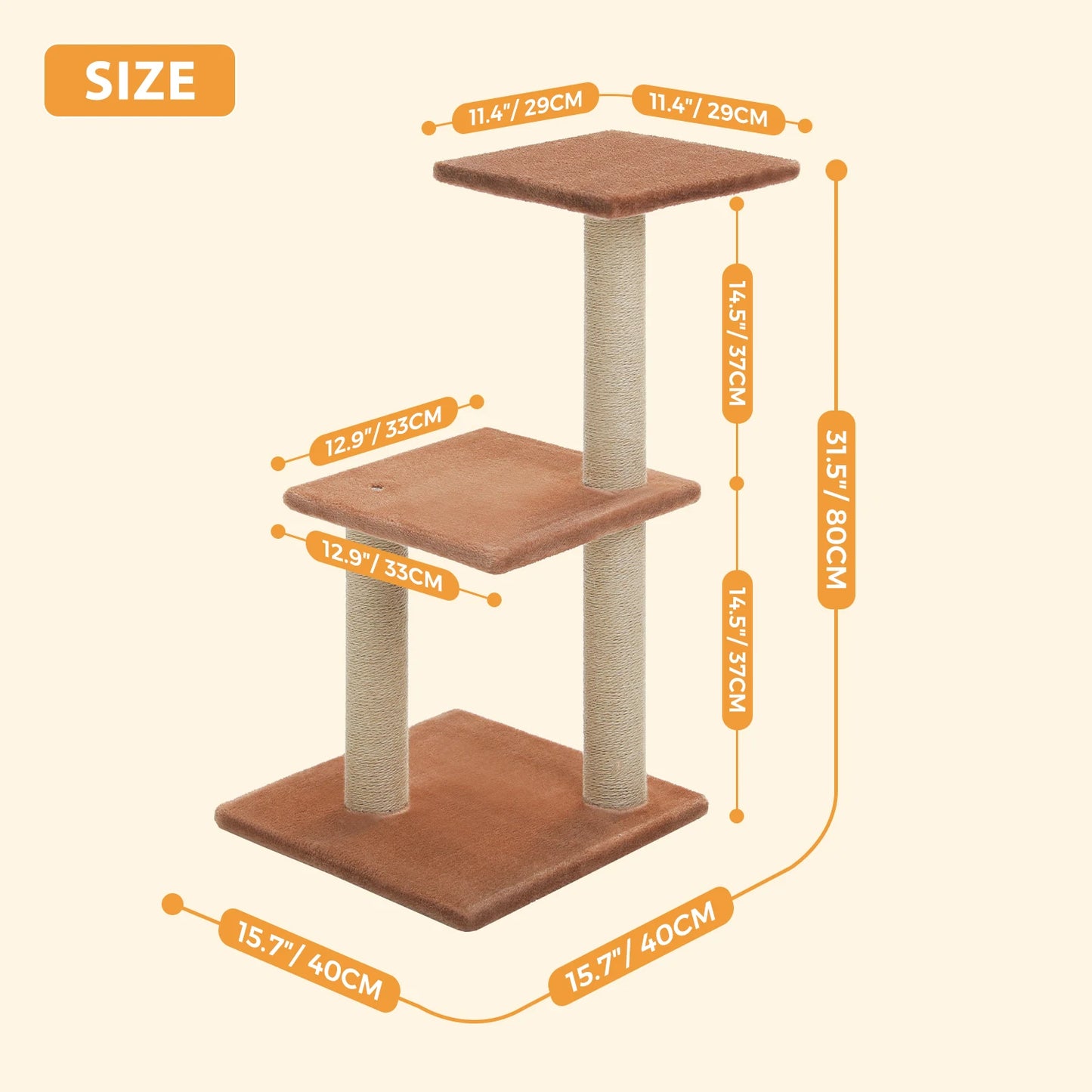 Indoor Cat Tree with Scratching Posts and Hammock Perch