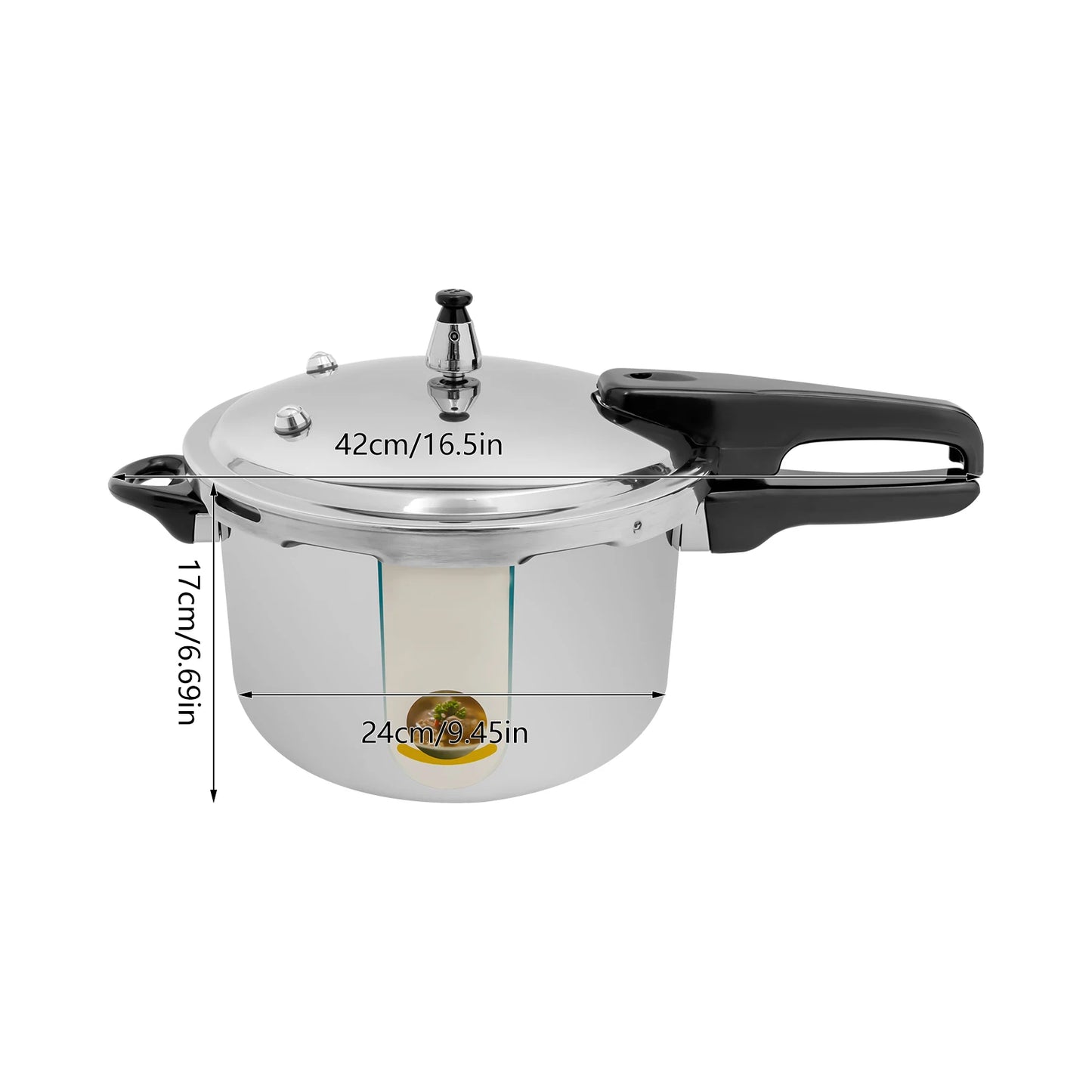 Stainless Steel Kitchen Pressure Cooker for Efficient Cooking