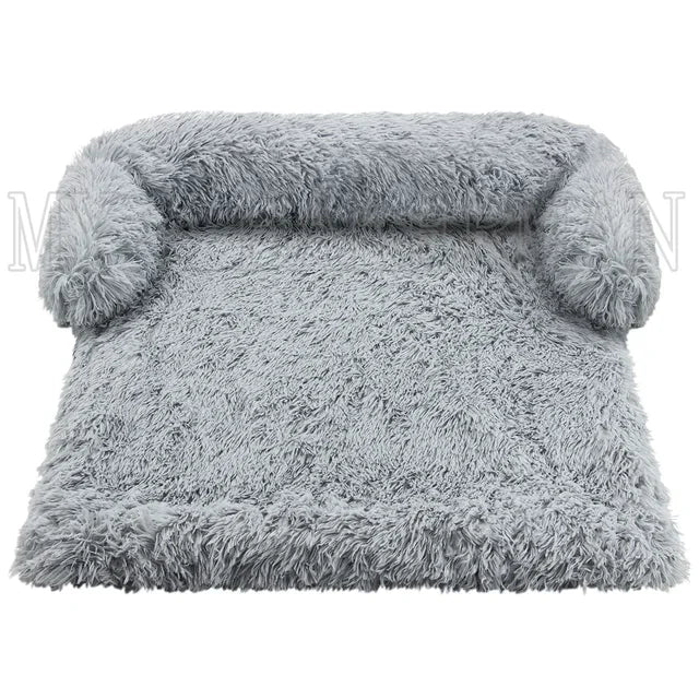 Large Dog Bed Sofa Fluffy Dogs Pet House Sofa Mat Long Plush Warm Kennel Pet Cat Puppy Cushion Washable Blanket Sofa Cover Puppy