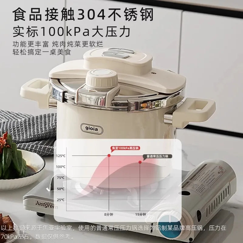 Multifunctional Enamel Pressure Cooker for Effortless Cooking