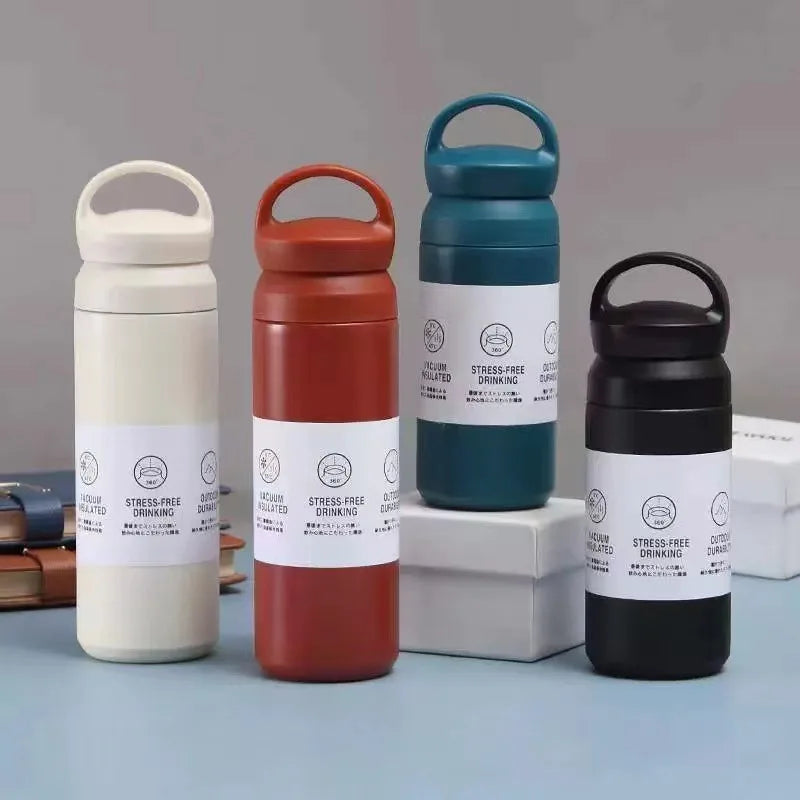 Reusable Japan Style Insulated Stainless Steel Tumbler with Handle
