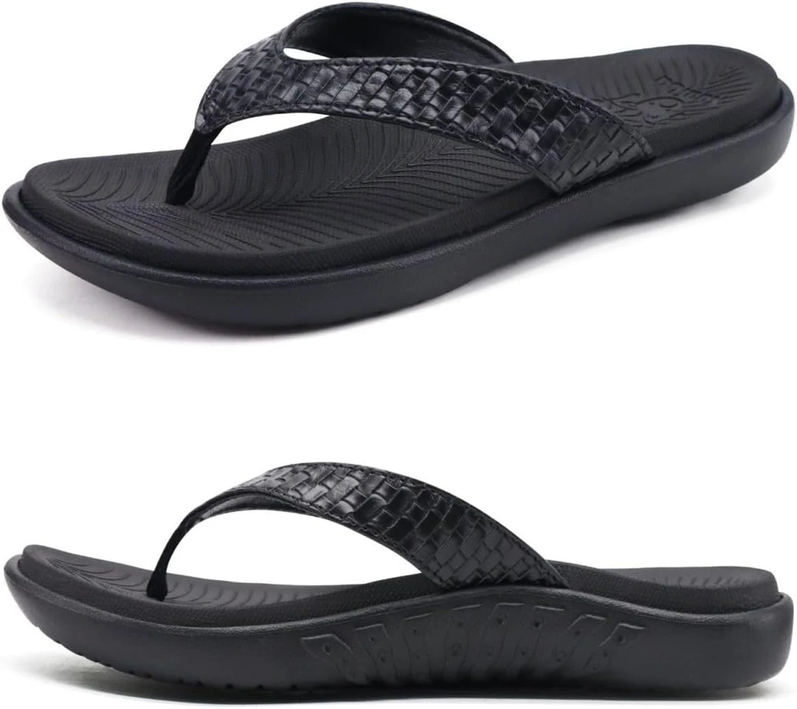 Womens Flip Flops Ladies Yoga Mat Comfortable Walking Thong Sandals With Plantar Fasciitis Arch Support Slip On Indoor
