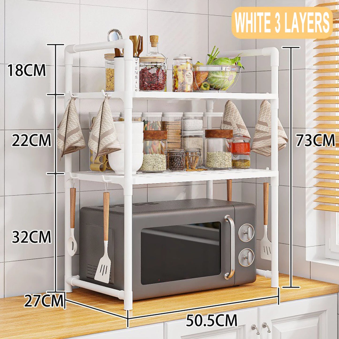 Multi Layer Kitchen Storage Rack for Seasonings and Condiments