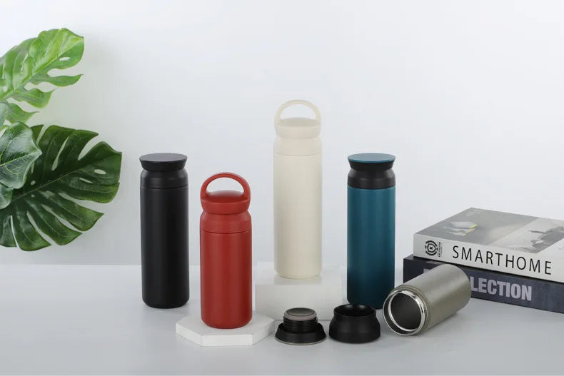 Reusable Japan Style Insulated Stainless Steel Tumbler with Handle
