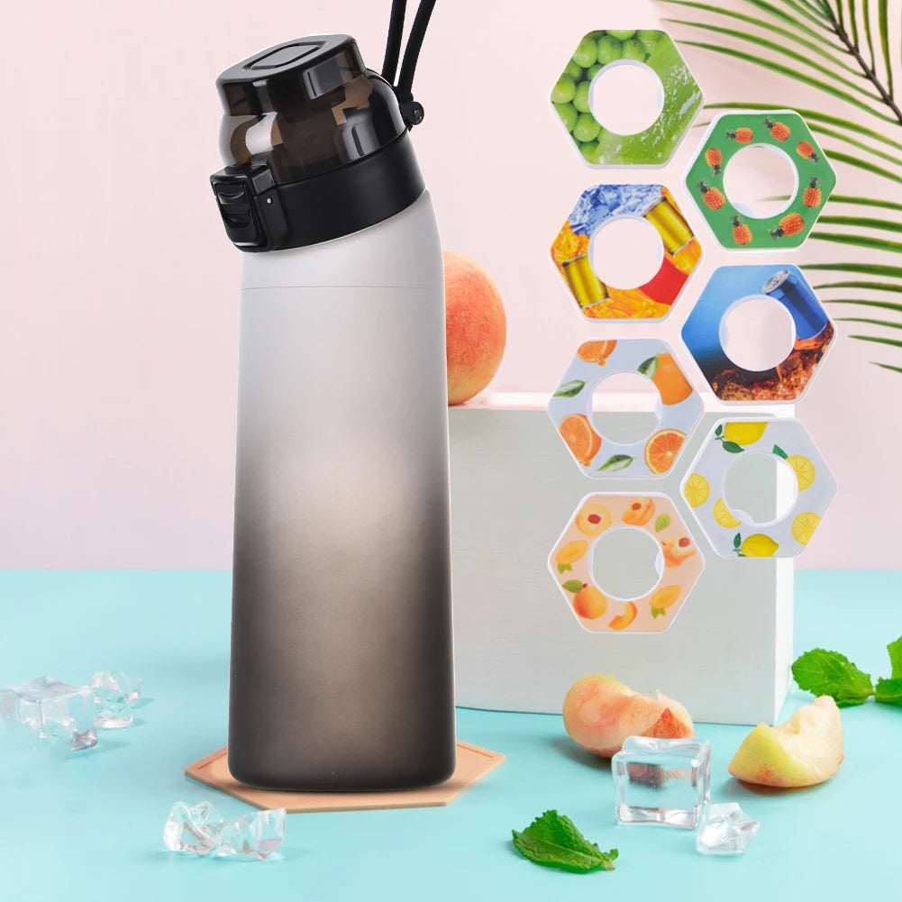 650ml Leak-Proof Fragrant Water Bottle with 7 Flavor Pods for Travel, Hiking, and Climbing