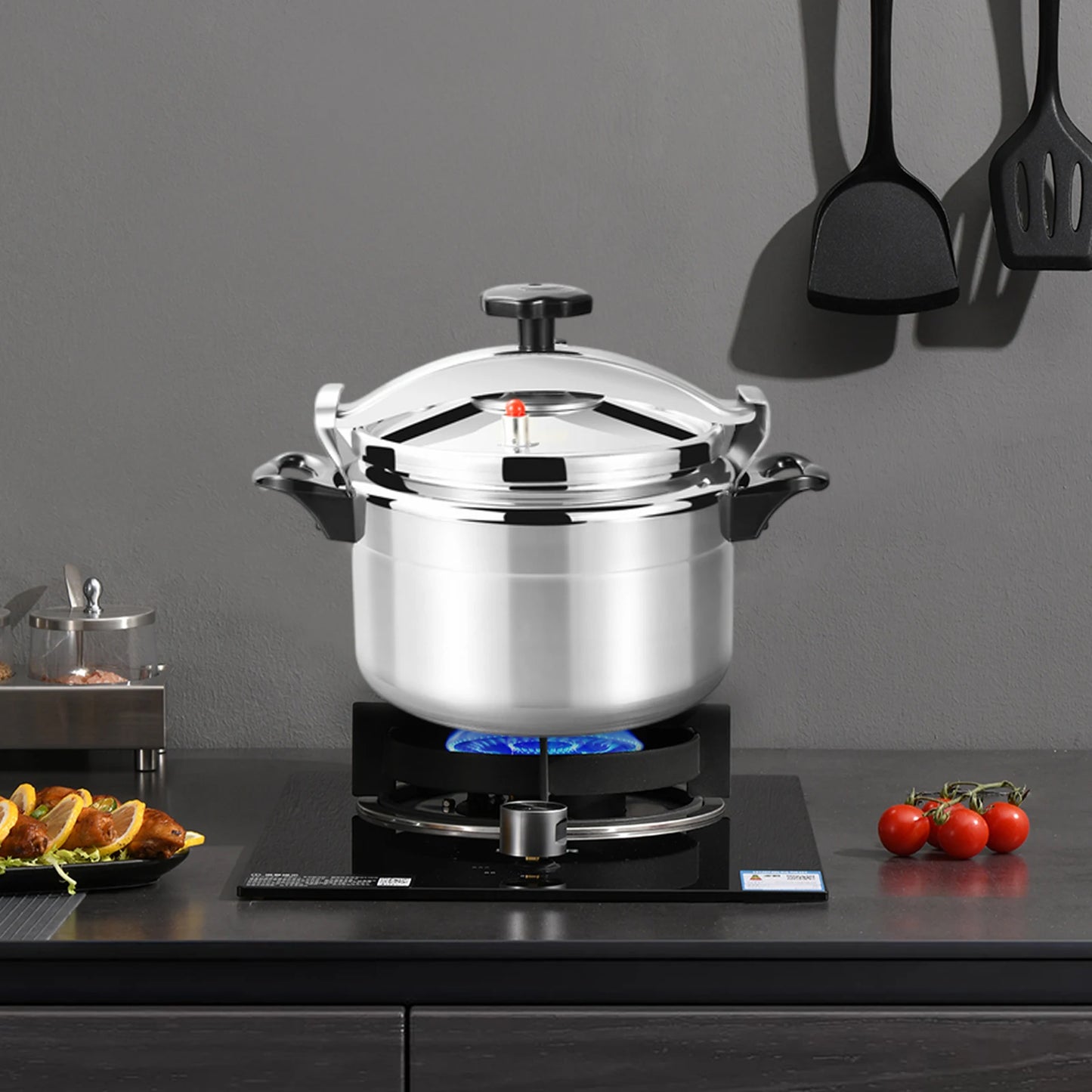 Aluminum Alloy Pressure Cooker with Automatic Lock Valve