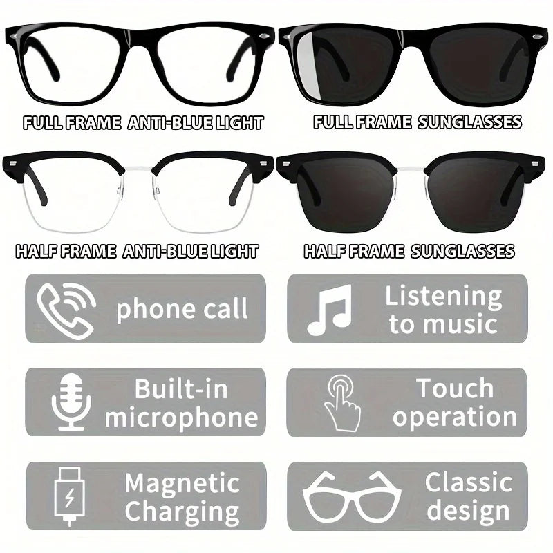 Smart Glasses with HiFi Sound for Outdoor Adventures and Music