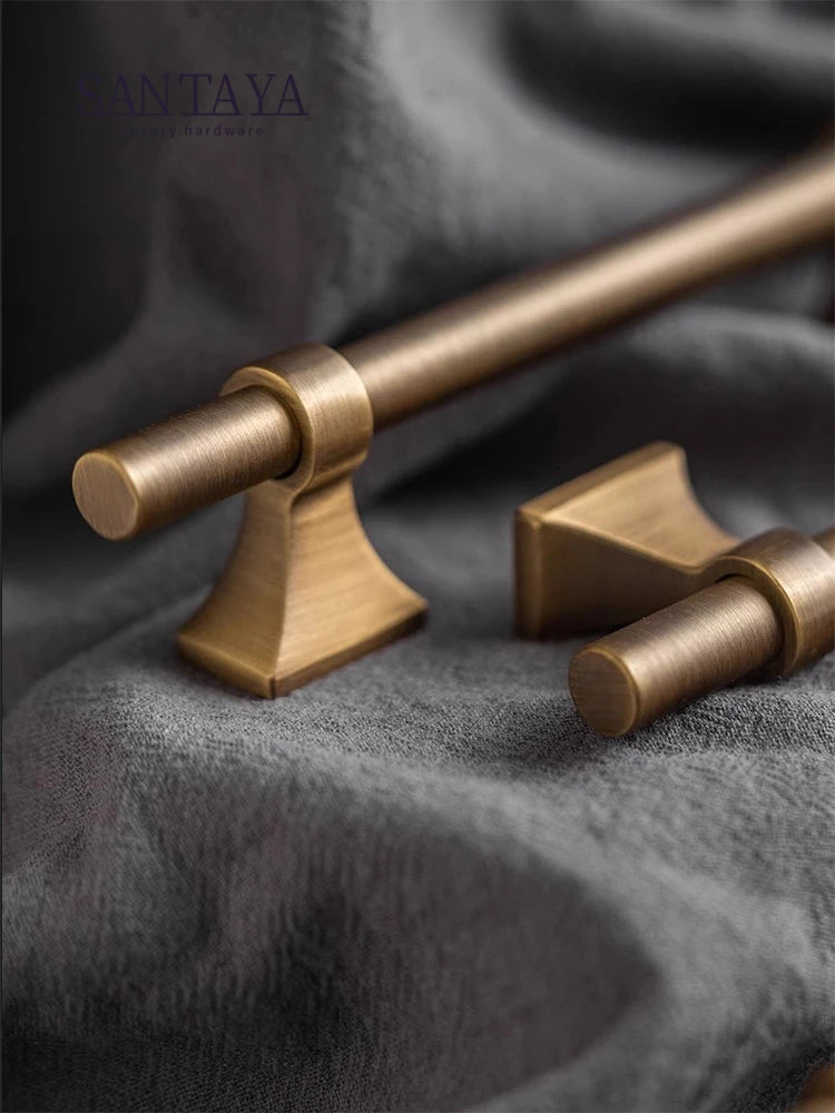 Antique Brass Cabinet Knobs Retro Furniture Handles for Home