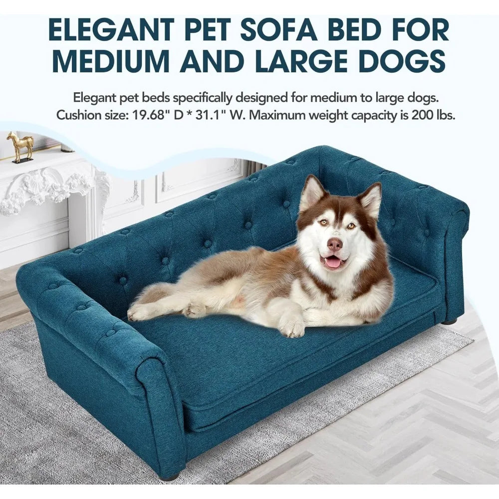 Dog Couches for Large Dogs Up to 60 lbs Memory Foam Sofa