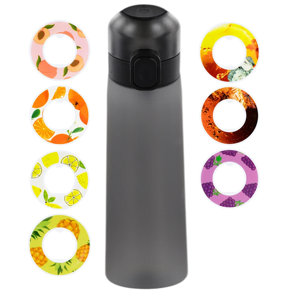 650ML Fruit Flavor Water Cup with Handle 7 Flavor Pods Fragrance Smelling Water Bottle Leak-Proof Scented Cup for Outdoor Sports