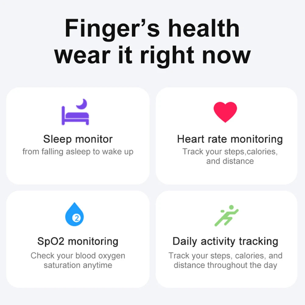 R02 Smart Ring Fitness Tracker IP68 Waterproof Health Monitor