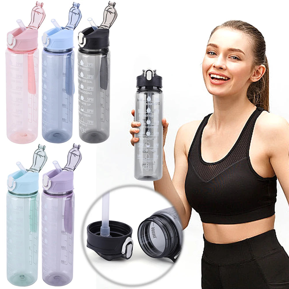 800ml Leakproof Sports Water Bottle for Outdoor Travel