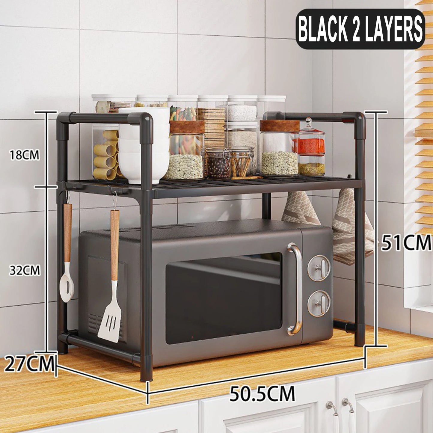 Multi Layer Kitchen Storage Rack for Seasonings and Condiments