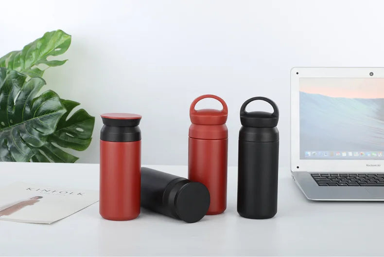 Reusable Japan Style Insulated Stainless Steel Tumbler with Handle
