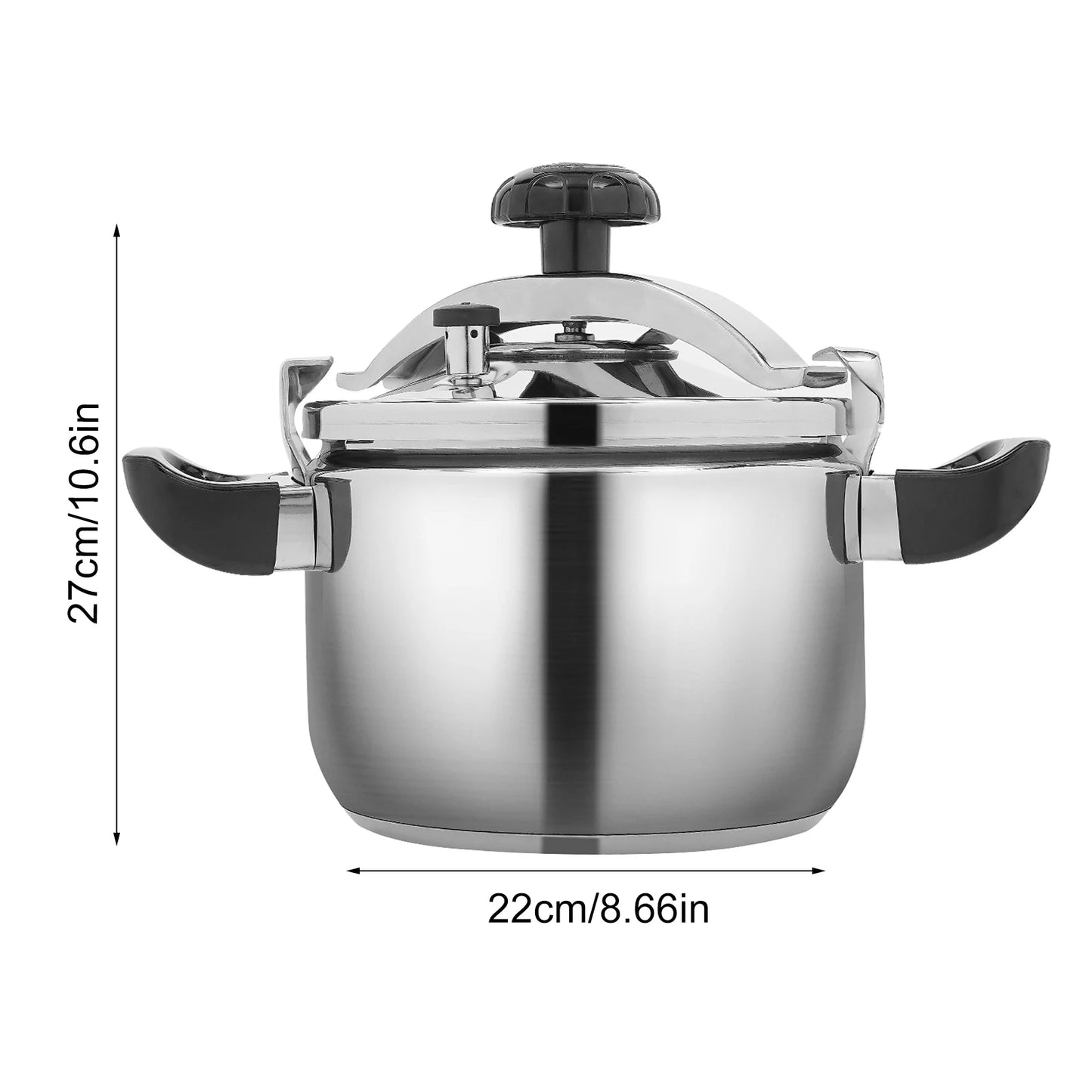 Stainless Steel Pressure Cooker for Versatile Cooking Applications