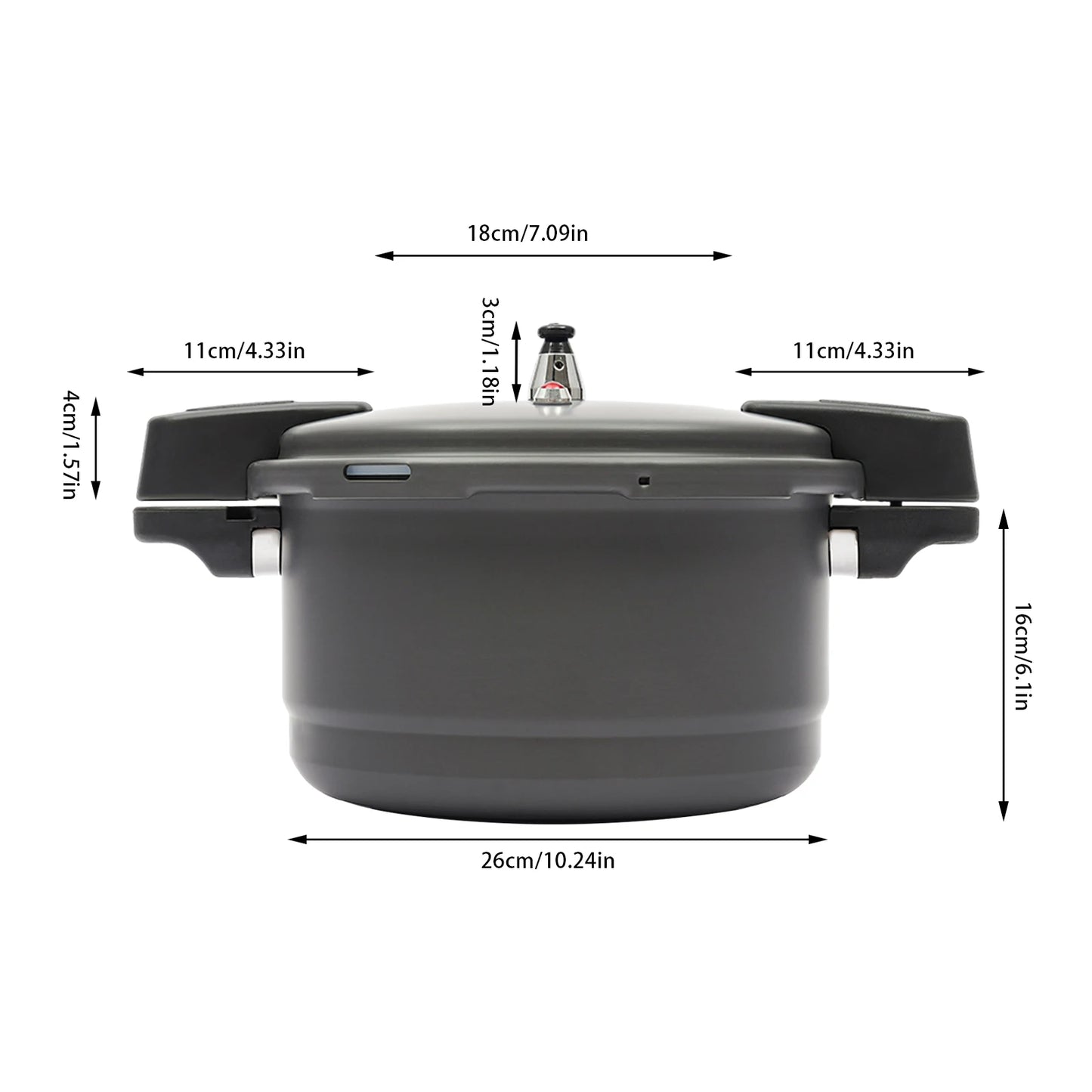 Lightweight Pressure Cooker with Spring Valve Safeguard System