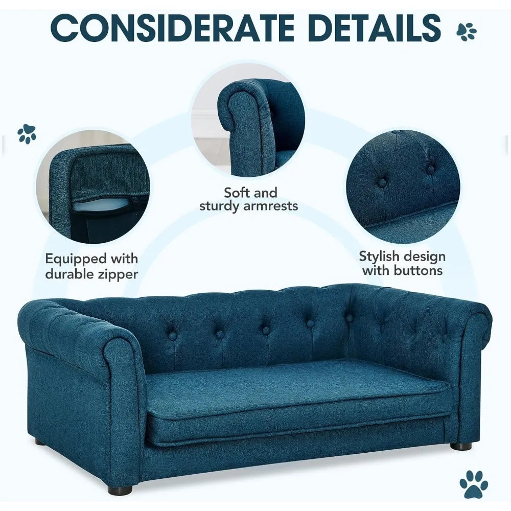 Dog Couches for Large Dogs Up to 60 lbs Memory Foam Sofa