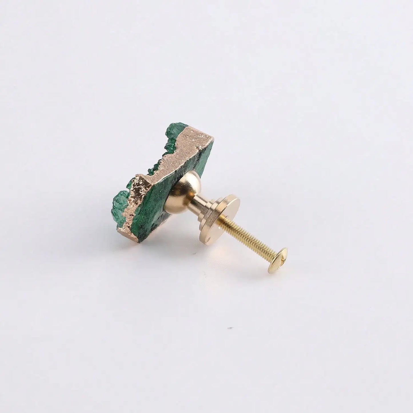 Green Fluorite Stone Knobs Decorative Cabinet Handles Set of Four