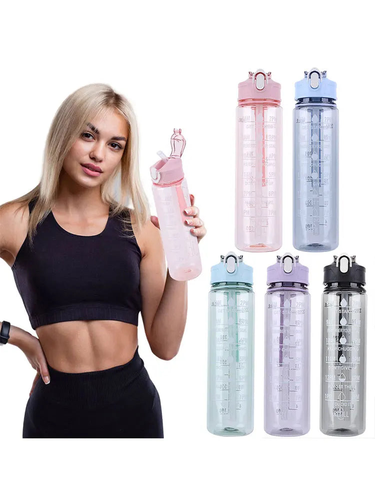 800ml Leakproof Sports Water Bottle for Outdoor Travel